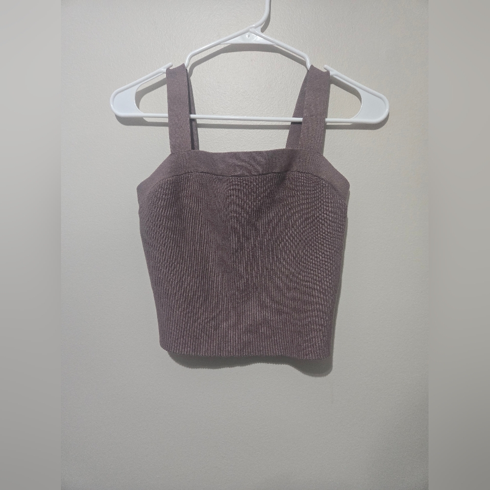 Abercrombie & Fitch Knit Crop Tank NWT Brown Womens Large
